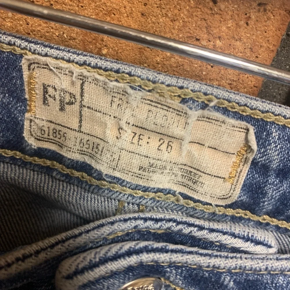 Free People Cropped Fringe Ankle Jeans